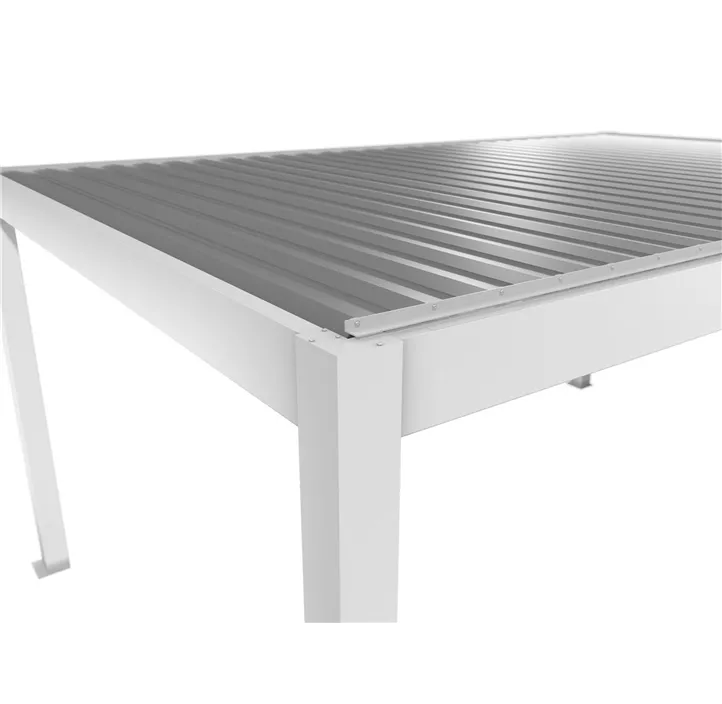 Pergola 5,5 x 3,5, weiß-silber-metallic