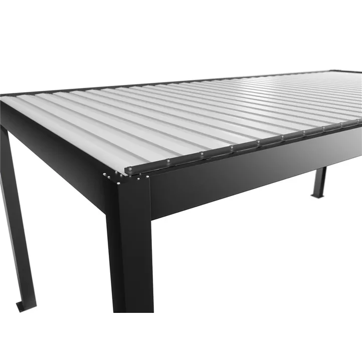 Pergola 6 x 3, dunkelgrau-metallic-weiss