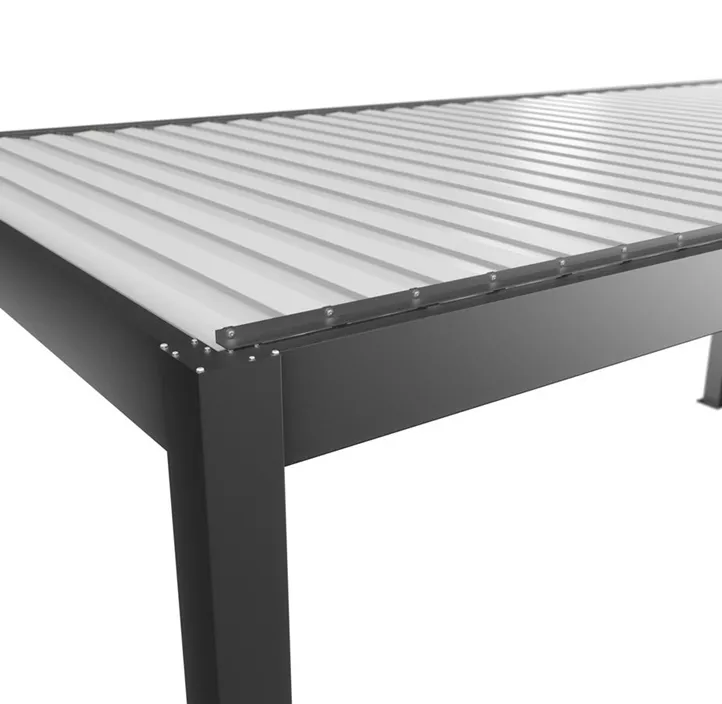 Pergola 6 x 3, quarzgrau-metallic-weiss