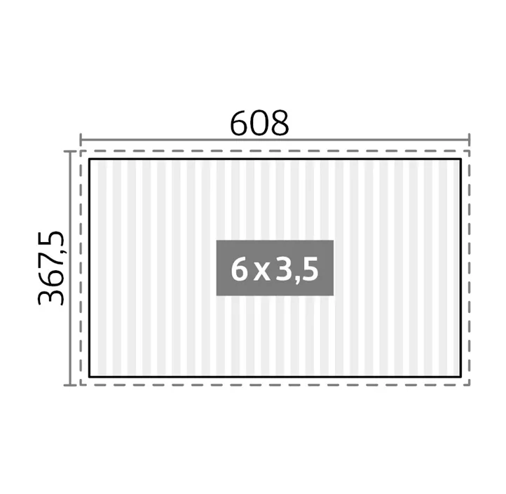 Pergola 6 x 3,5 , dunkelgrau-metallic-weiss