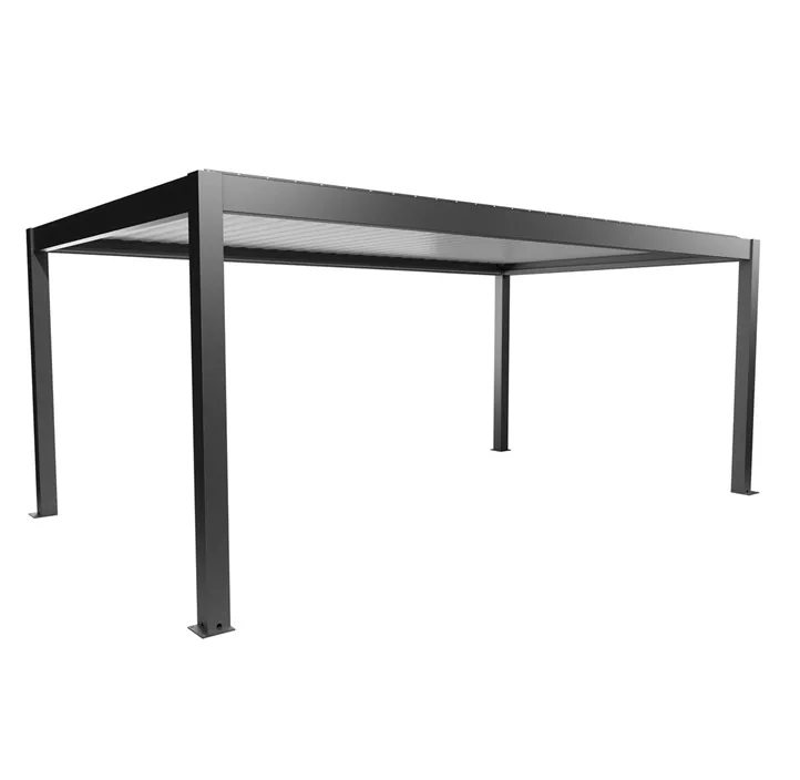 Pergola 6 x 3,5 , dunkelgrau-metallic-weiss