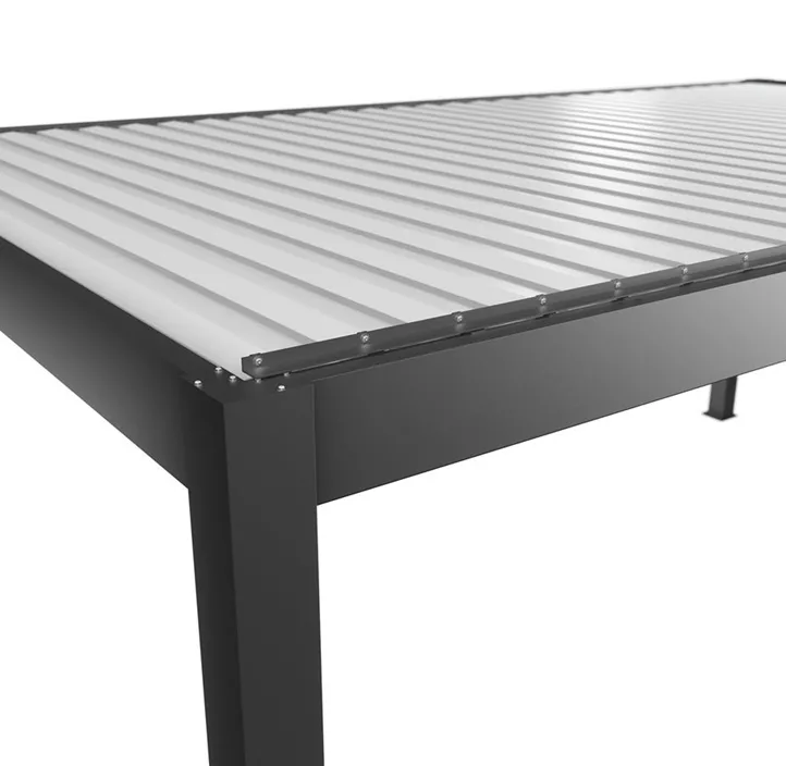 Pergola 6 x 3,5 , quarzgrau-metallic-weiss