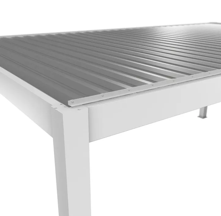 Pergola 6 x 3,5 , weiß-silber-metallic
