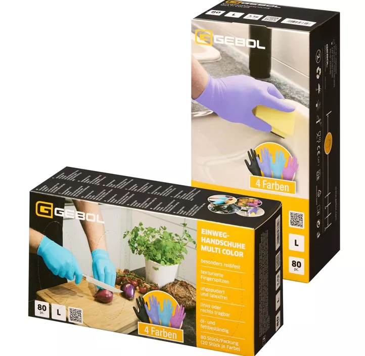 Einweghandschuh Multi Color ungepudert, 80 Stk