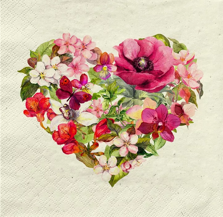 Serviette 'Flower Love'