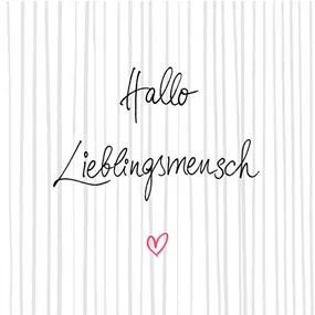 Serviette 'Hallo Lieblingsmensch'