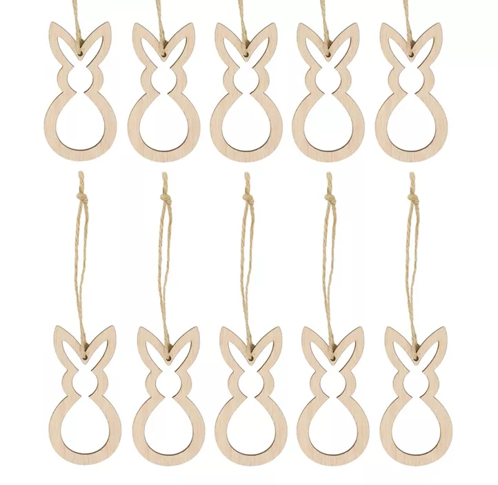 Holzhänger Hasensilhouette