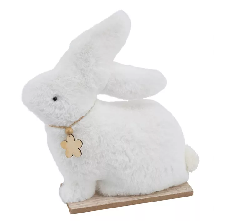 Plüschhase auf Holzfuß