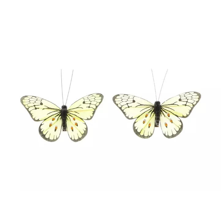 Schmetterling auf Clip 2Stk