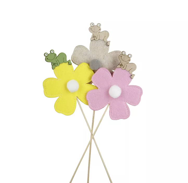 Stecker Blüte mit Frosch