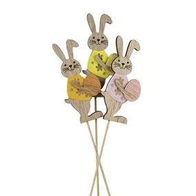 Blumenstecker Hase mit Osterei