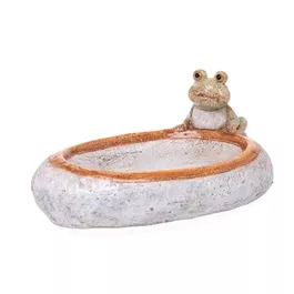 Vogeltränke mit Frosch