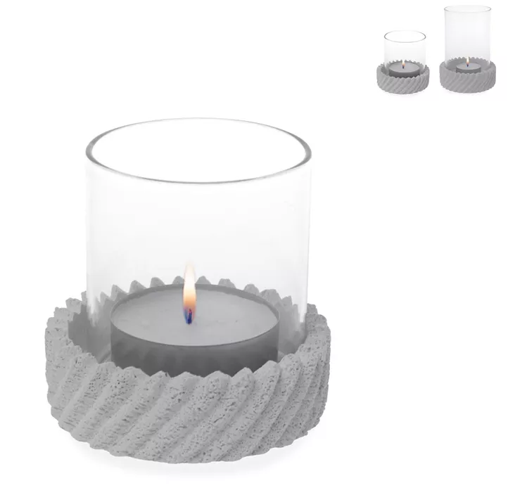 Windlicht mit Betonfuß