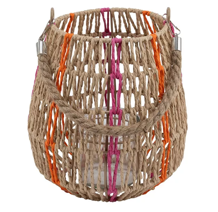 Windlicht Papierkordel mit Henkel