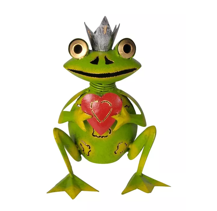 Froschkönig mit Herz sitzend
