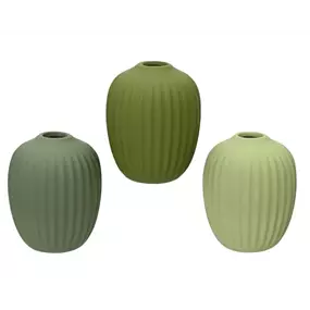 Vase aus Steingut, grün