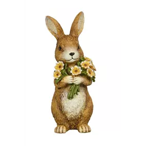 Hase mit Blumen