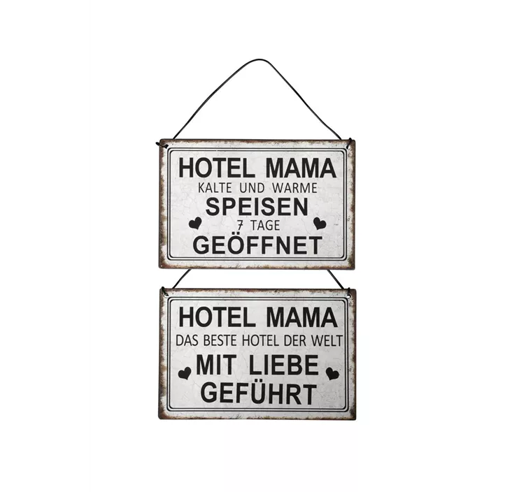 Schild 'Hotel Mama'
