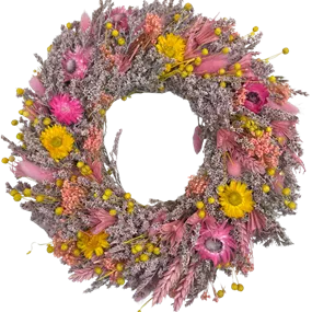 Osterkranz aus Trockenblumen