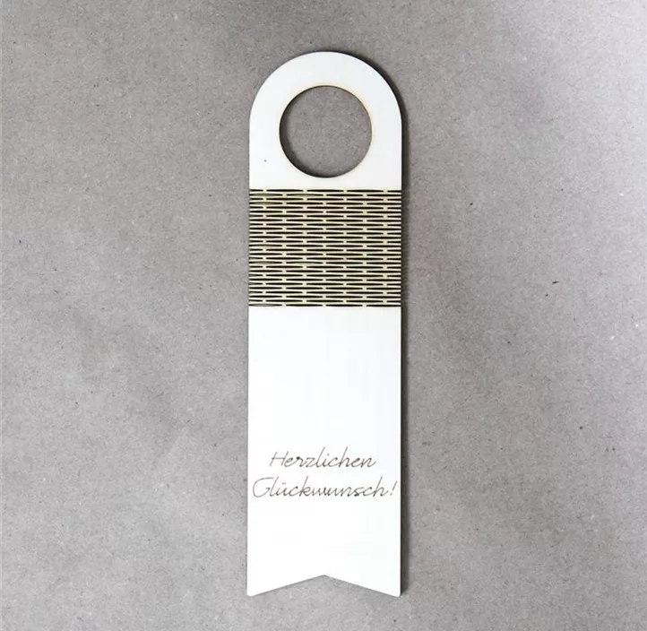 Flaschenanhänger 'Herzlichen Glückwunsch'