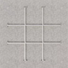 Stahl-Unterkonstruktion für Fußboden, 205 × 205 cm