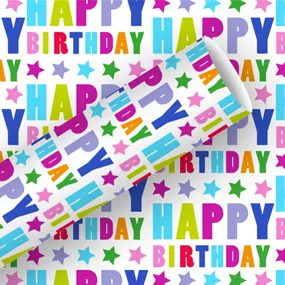 Geschenkpapier 'Happy Birthday'