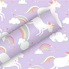 Geschenkpapier 'Unicorn lila'