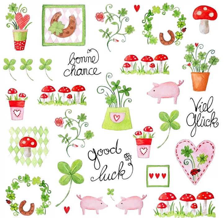 Servietten 'Lovely Luck'