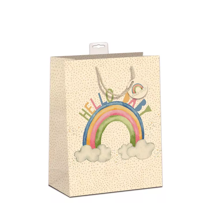 Tragetasche Hello Baby Regenbogen L