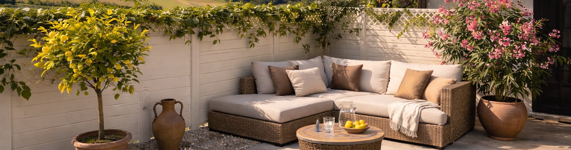 Header mediterraner Garten