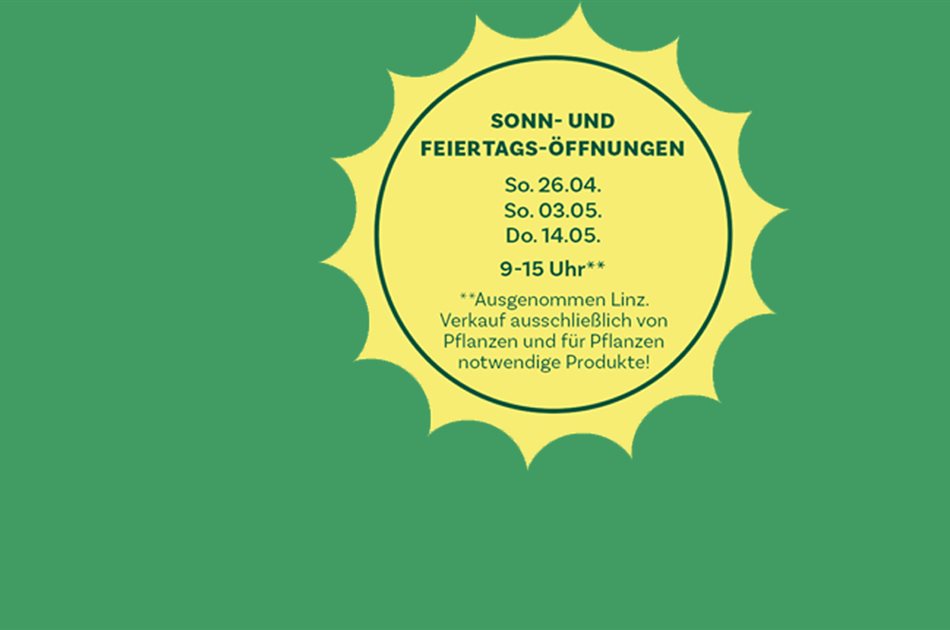 Aktuelle Sonn- und Feiertagsöffnungen!