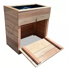 Balkonhochbeet mit Staufach