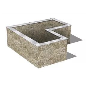 Holzbeton Hochbeet Typ 4, L-Form