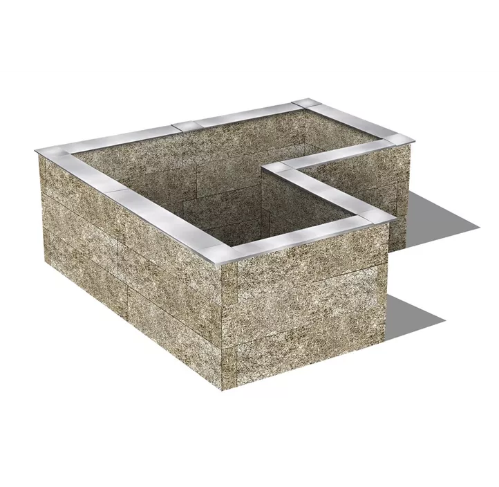 Holzbeton Hochbeet Typ 4, L-Form