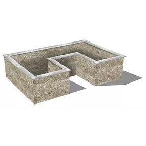 Holzbeton Hochbeet Typ 6, U-Form