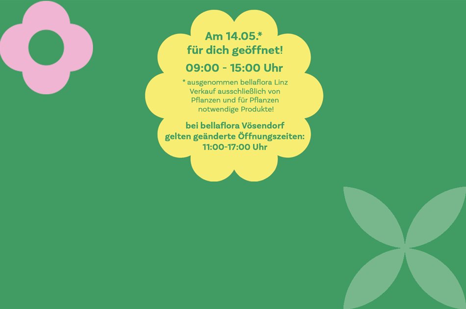 Unsere aktuelle Feiertagsöffnung!