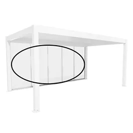 Glasschiebewand für Pergola 5,5 m Seite