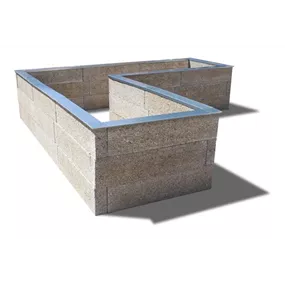Holzbeton Hochbeet Typ 5, L-Form