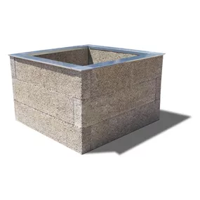 Holzbeton Hochbeet Typ 1, quadratisch