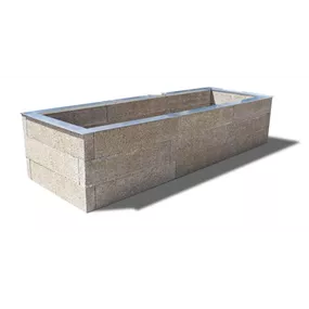Holzbeton Hochbeet Typ 3, rechteckig