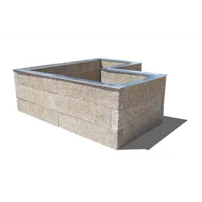 Holzbeton Hochbeet Typ 4, L-Form