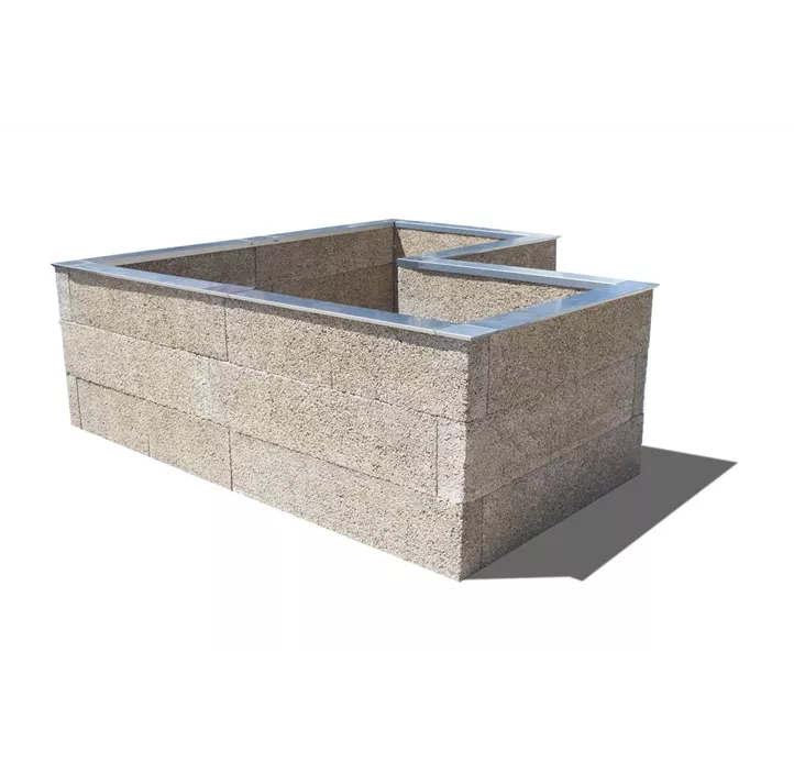 Holzbeton Hochbeet Typ 4, L-Form