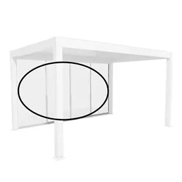Glasschiebewand für Pergola 4 m Seite