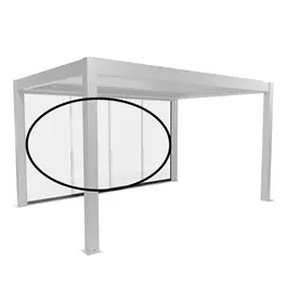 Glasschiebewand für Pergola 3 m Seite 