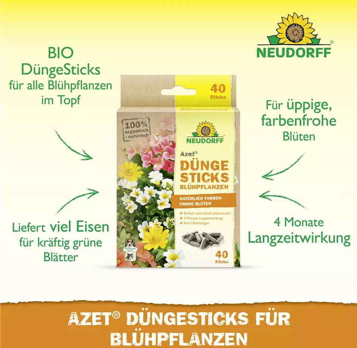Azet Düngesticks für Blühpflanzen