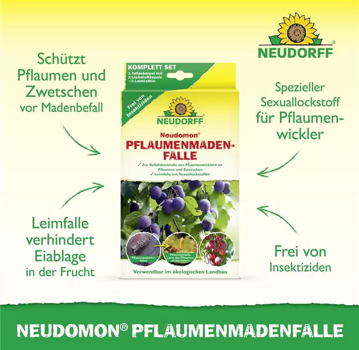 Neudomon Pflaumenmadenfalle