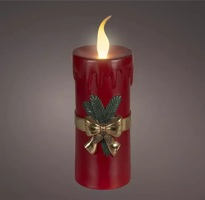 LED Kerze Weihnachtsmotiv