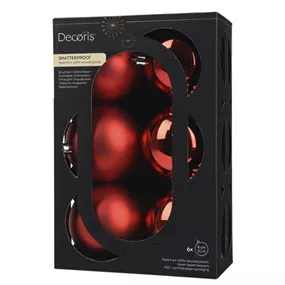 Outdoor Weihnachtskugeln 6er Box