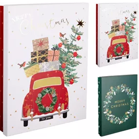 Geschenkbox flach Xmas 2Stk
