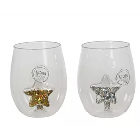 Glas mit Sternenfigur